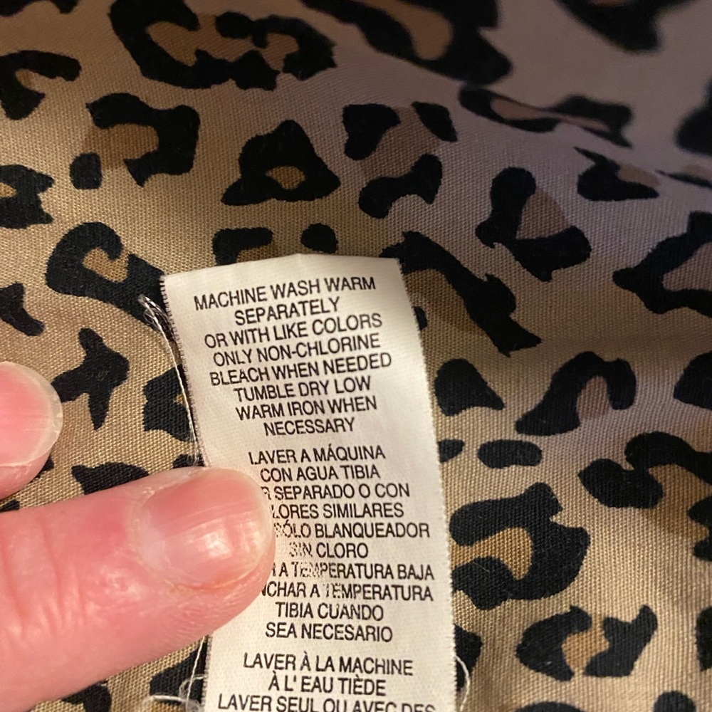 Multicolored Floral Velvet Quilted Peacoat Leopard Details Girls S(5/6) - Picture 9 of 13